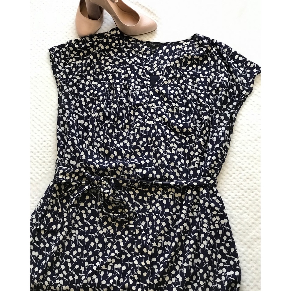 Size 16W Talbots CapSleeve Multi Print Shirt Dress